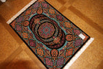 迫力のあるシルクの玄関マット手織りペルシャ57010、persian carpet、サイズ：116x80 CM