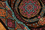 迫力のあるシルクの玄関マット手織りペルシャ57010、persian carpet、サイズ：116x80 CM