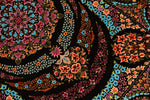 迫力のあるシルクの玄関マット手織りペルシャ57010、persian carpet、サイズ：116x80 CM