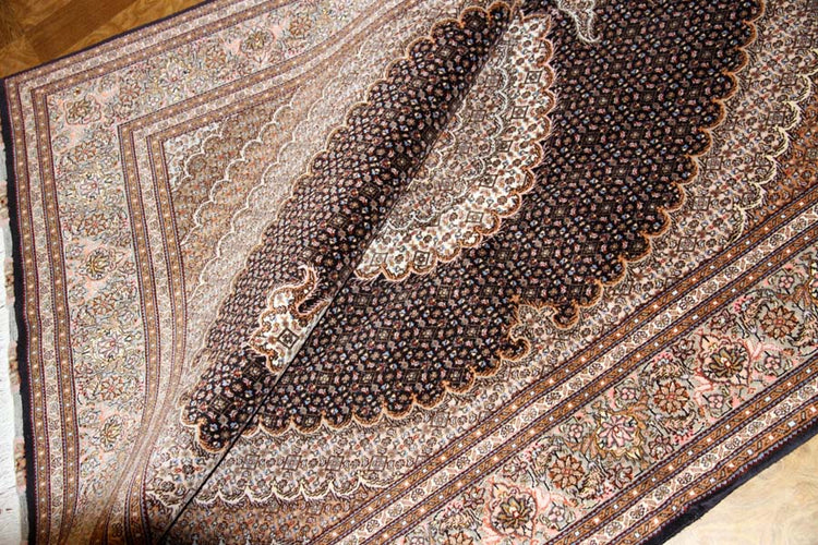インテリアラグペルシャカーペットタブリズマヒ57050、サイズ：210x155ｃｍ（フサ含まず）
