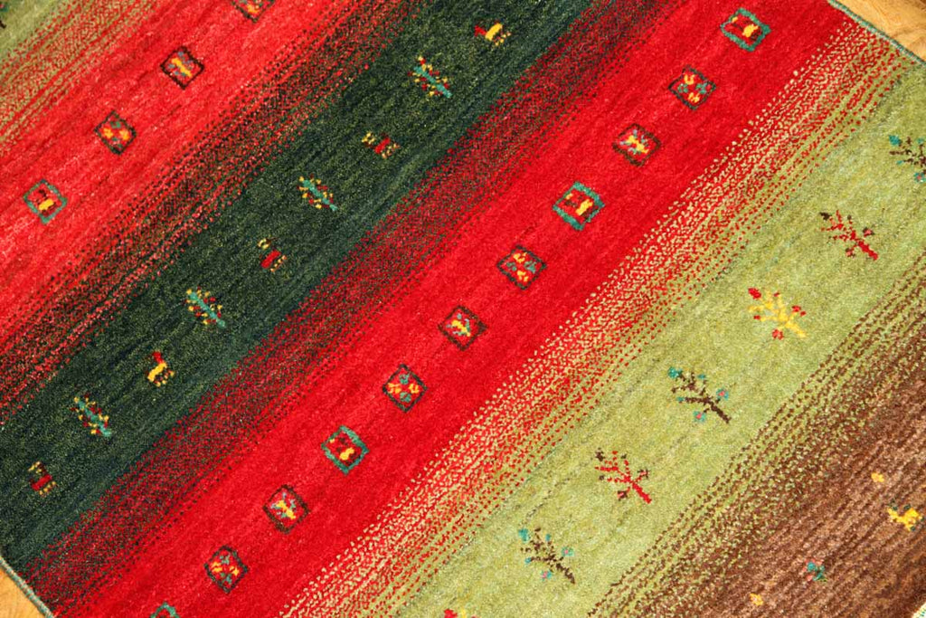 最高級イラン製ギャッベのアクセントラグメリノウール26353 , サイズ：120ｘ83 CM