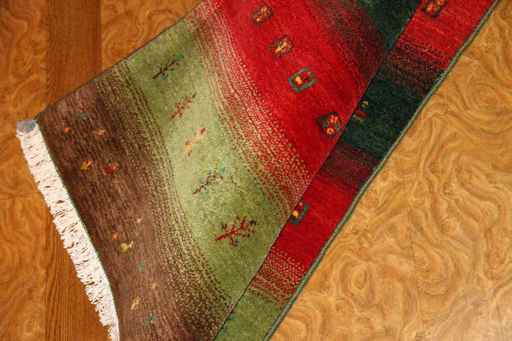 最高級イラン製ギャッベのアクセントラグメリノウール26353 , サイズ：120ｘ83 CM