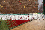 最高級イラン製ギャッベのアクセントラグメリノウール26353 , サイズ：120ｘ83 CM
