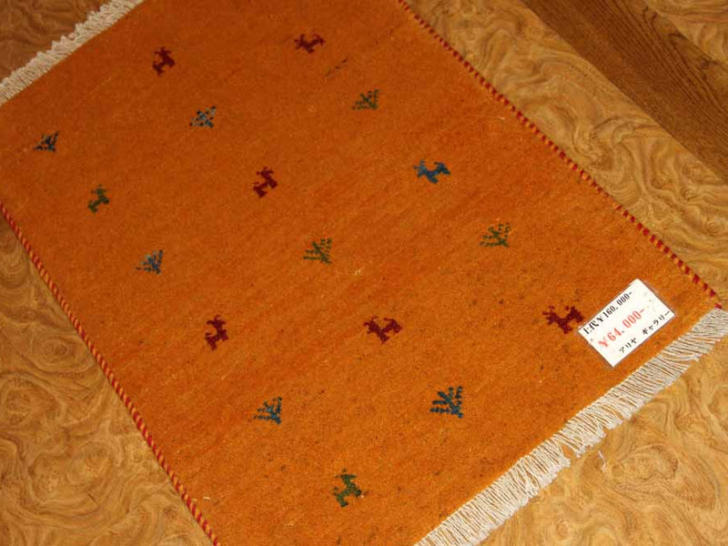 コルデスタンギャッベ高級細かいギャッベ26729、サイズ：90x59ｃｍ（フサ含まず）