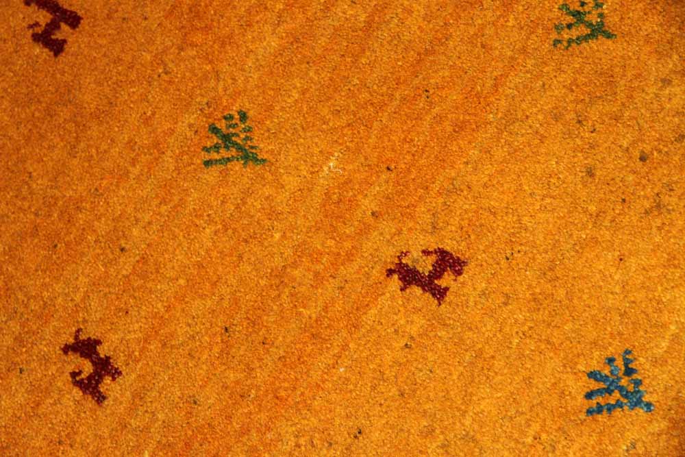 コルデスタンギャッベ高級細かいギャッベ26729、サイズ：90x59ｃｍ（フサ含まず）