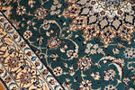 高品質の手織りナイン絨毯有名工房77792、和風なセンターラグ、サイズ：200x139 CM
