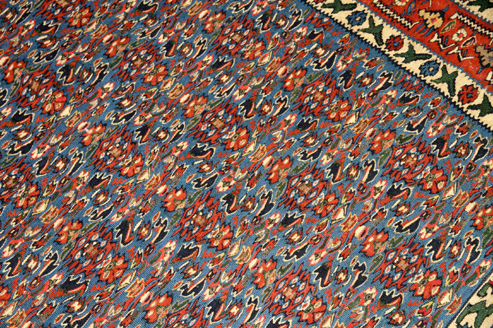 手織り高級キリムのセネ産地センターラグ124000,サイズ：155x117ｃｍ（フサ含まず）