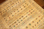 高品質のイラン製ギャッベ、メリノウールペルシャ18316、サイズ：203x156cm（フサ含まず）