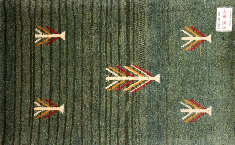 とてもシンプルデザインでおしゃれなギャッベの玄関マット26778、サイズ：90ｘ60ｃｍ（フサ含まず）