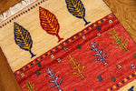 カラフルな高品質コルデスタンギャッベイラン製58160、サイズ：94x58ｃｍ（フサ含まず）