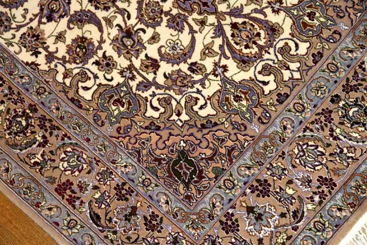 Isfahan persian carpetイスファハンラグ50138、サイズ：174x108ｃｍ（フサ含まず）