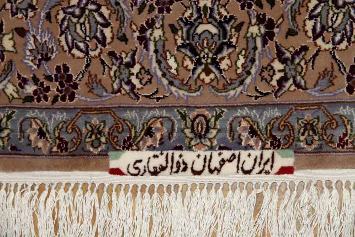 Isfahan persian carpetイスファハンラグ50138、サイズ：174x108ｃｍ（フサ含まず）
