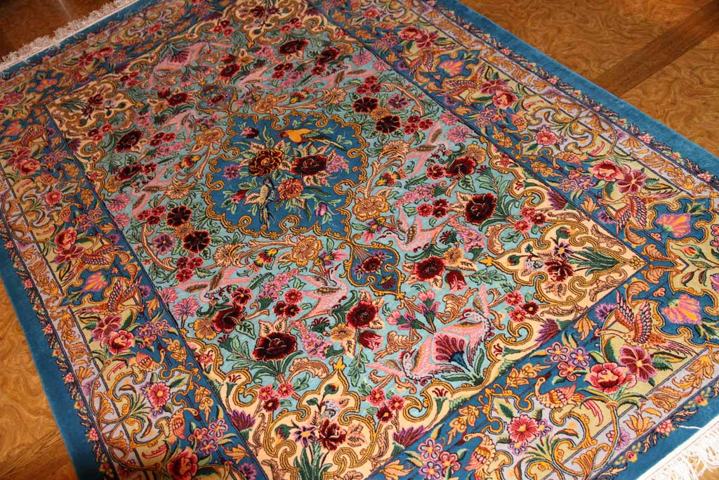 ペルシャ絨毯イスファハン、高級ハンドメイドラグ311600、サイズ：235ｘ158ｃｍ（フサ含まず）