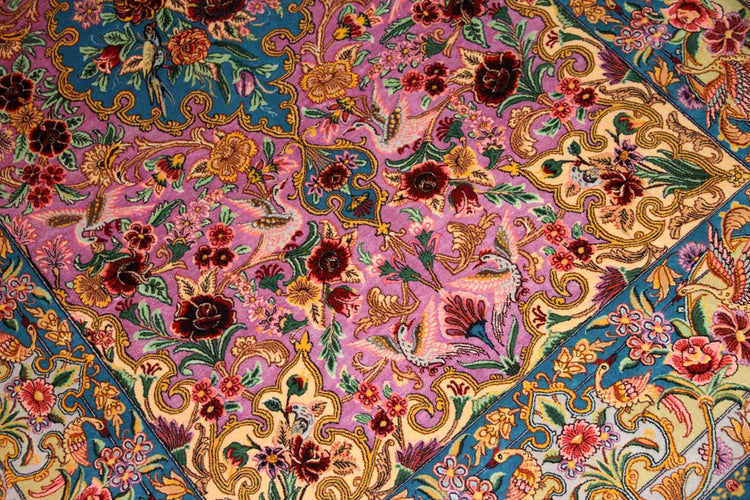 イスファハン産手織りペルシャ絨毯、高級ラグの直輸入311700、サイズ：236ｘ155ｃｍ（フサ含まず）