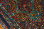 トップクラス手織りシルクペルシャ絨毯有名工房センターラグ60019、サイズ：153x103 CM (フサ含まず)