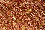 素敵な模様の絹玄関マットペルシャ手織りじゅうたん50041、サイズ：91x58 CM