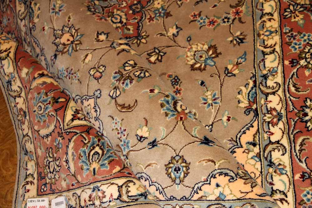 特別注文のカシャーン産地リビングイラン製19973、サイズ：300x197ｃｍ（フサ含まず)