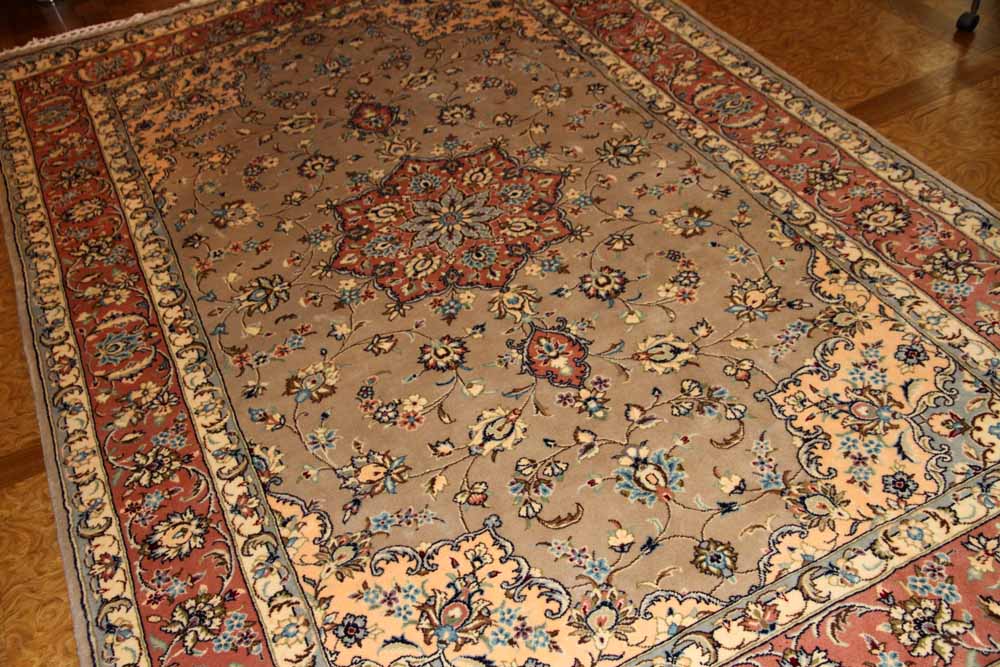 特別注文のカシャーン産地リビングイラン製19973、サイズ：300x197ｃｍ（フサ含まず)