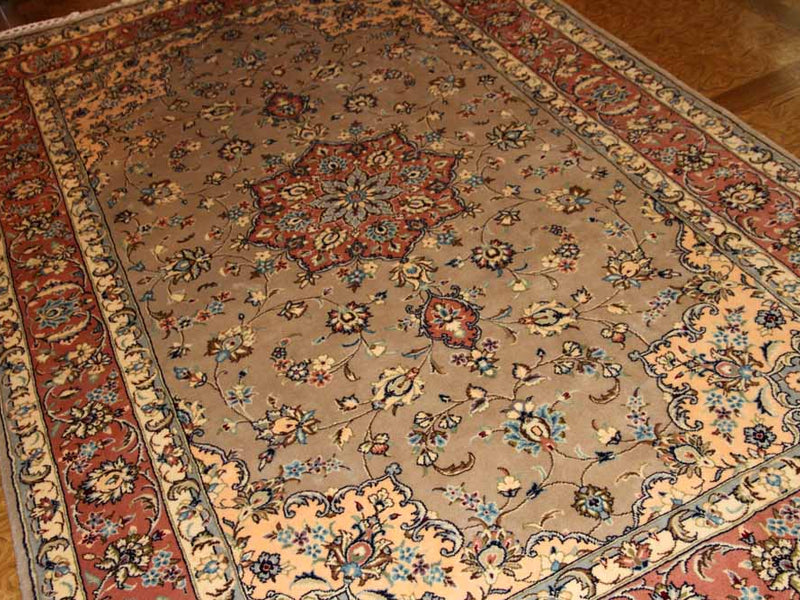 特別注文のカシャーン産地リビングイラン製19973、サイズ：300x197ｃｍ（フサ含まず)