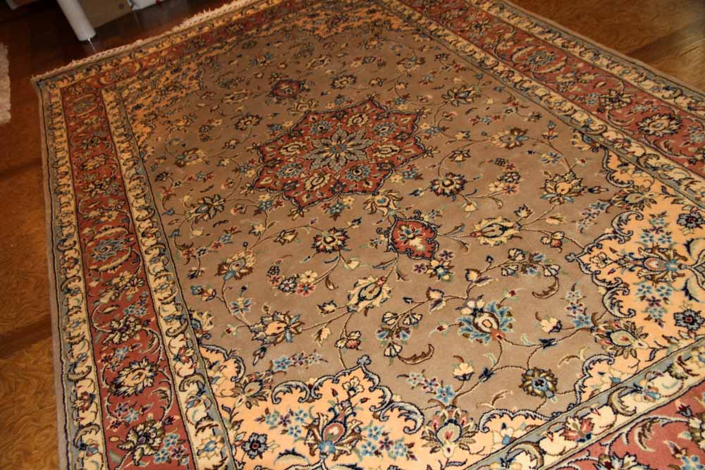 特別注文のカシャーン産地リビングイラン製19973、サイズ：300x197ｃｍ（フサ含まず)