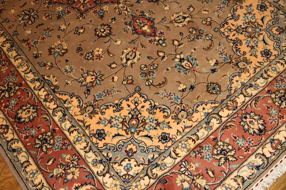 特別注文のカシャーン産地リビングイラン製19973、サイズ：300x197ｃｍ（フサ含まず)