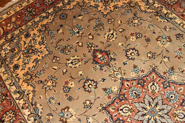 特別注文のカシャーン産地リビングイラン製19973、サイズ：300x197ｃｍ（フサ含まず)