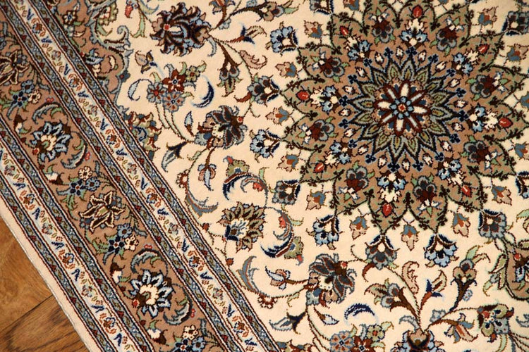 カシャーンシルク伝統的なペルシャ絨毯色彩57002、サイズ： 89x60ｃｍ