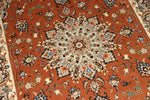 カシャーン産地の手織りペルシャ絨毯18946、サイズ：227x140ｃｍ（フサ含まず)
