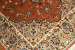 カシャーン産地の手織りペルシャ絨毯18946、サイズ：227x140ｃｍ（フサ含まず)