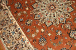 カシャーン産地の手織りペルシャ絨毯18946、サイズ：227x140ｃｍ（フサ含まず)