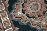 イラン製機械織りリビングカーペット正方形990083J,サイズ：200x200ｃｍ（フサを含まず）