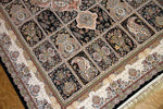 最高級機械織りペルシャカーペットラグヘシティー高級紺色ー990076C,サイズ：225x150 CM （フサを含まず）