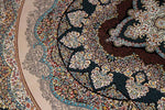 イラン製最高級機械織りペルシャカーペット丸い形990084K,サイズ：200x200 CM（フサを含まず）210CM