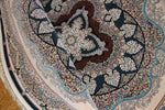 イラン製最高級機械織りペルシャカーペット丸い形990084K,サイズ：200x200 CM（フサを含まず）210CM