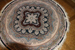 イラン製最高級機械織りペルシャカーペット丸い形990084K,サイズ：200x200 CM（フサを含まず）210CM