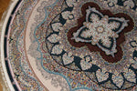 イラン製最高級機械織りペルシャカーペット丸い形990084K,サイズ：200x200 CM（フサを含まず）210CM