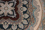 イラン製最高級機械織りペルシャカーペット丸い形990084K,サイズ：200x200 CM（フサを含まず）210CM