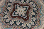 イラン製最高級機械織りペルシャカーペット丸い形990084K,サイズ：200x200 CM（フサを含まず）210CM