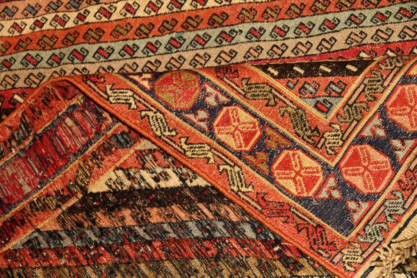 高級シルジャンキリム草木染めイラン輸入29290,サイズ：208x141ｃｍ（フサ含まず）