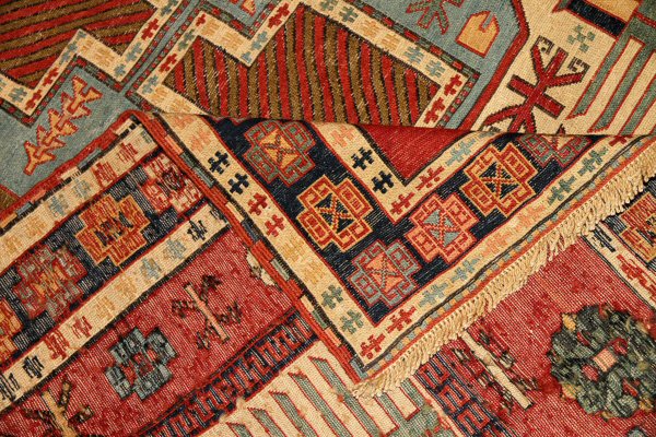 高級キリムのシルジャン産地ペルシャキリム34628,サイズ：193x156ｃｍ（フサ含まず）
