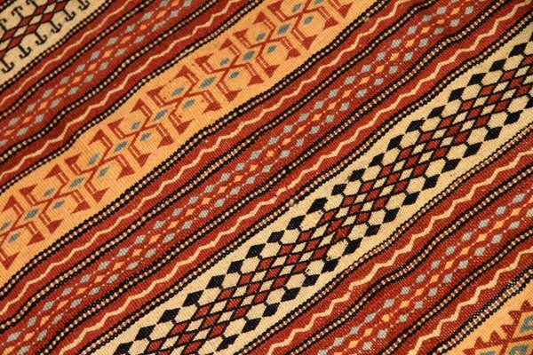 シンプルキリムのカラート産地手織りウール4437,サイズ：205x148ｃｍ（フサ含まず）