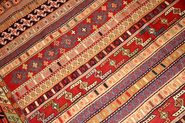 ペルシャキリムのシルジャン産地ラグサイズ34536,サイズ：196x123ｃｍ（フサ含まず）