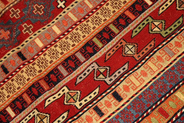 ペルシャキリムのシルジャン産地ラグサイズ34536,サイズ：196x123ｃｍ（フサ含まず）
