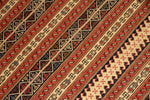 高級シルジャンイランインポートキリムラグ34580,サイズ：210x122ｃｍ（フサ含まず）