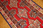 廊下敷き赤いセネキリムイラン輸入235000、サイズ：300x80ｃｍ（フサ含まず）