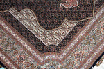 シックなペルシャじゅうたんタブリーズマヒ255412、サイズ：200x157ｃｍ（フサ含まず）