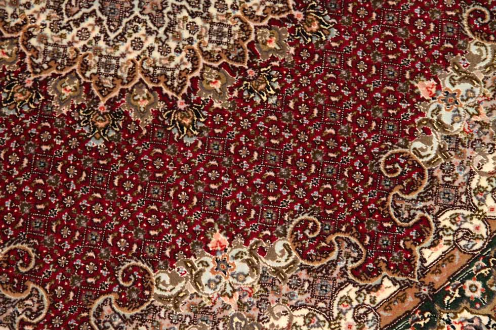 最高級ペルシャ絨毯丸い形タブリーズマヒデザイン29888、サイズ：152x152ｃｍ（フサ含まず）