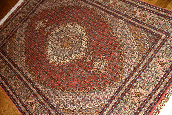 medallion design persian carpet マヒラグ50151、ペルシャ 絨毯 工房：KAMALOLMOLK、サイズ：202x151ｃｍ（フサ含まず）