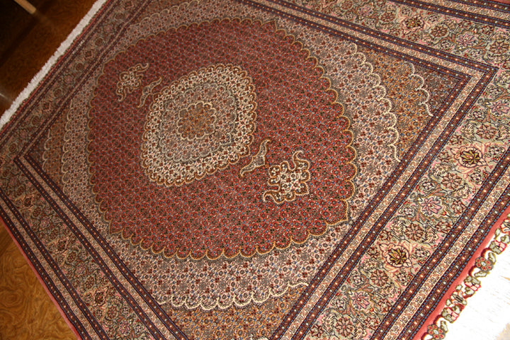 medallion design persian carpet マヒラグ50151、ペルシャ 絨毯 工房：KAMALOLMOLK、サイズ：202x151ｃｍ（フサ含まず）
