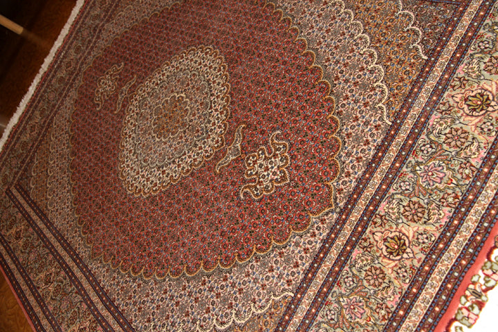 medallion design persian carpet マヒラグ50151、ペルシャ 絨毯 工房：KAMALOLMOLK、サイズ：202x151ｃｍ（フサ含まず）